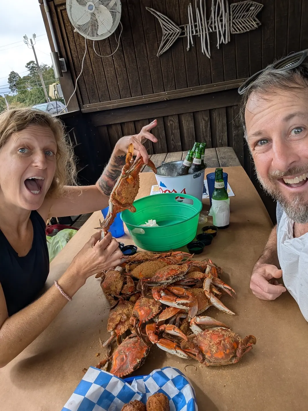 steamed-crabs-in-ocean-city-md-Festy-GoNuts Eating streamed crabs in Ocean City, MD